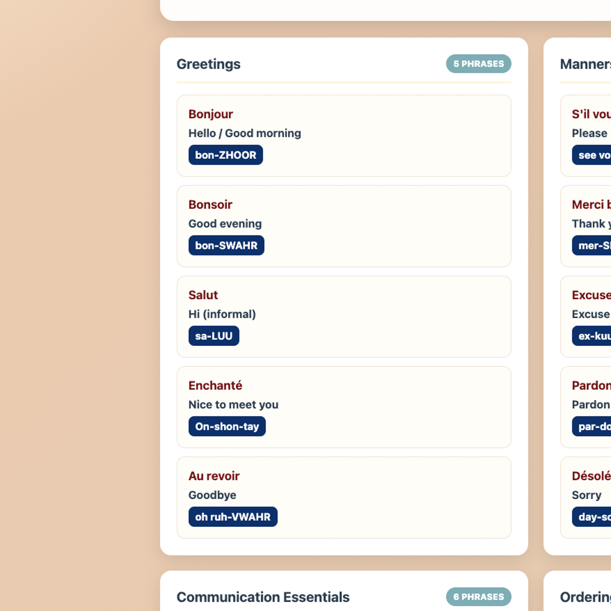 TravelTalk phrasebook preview